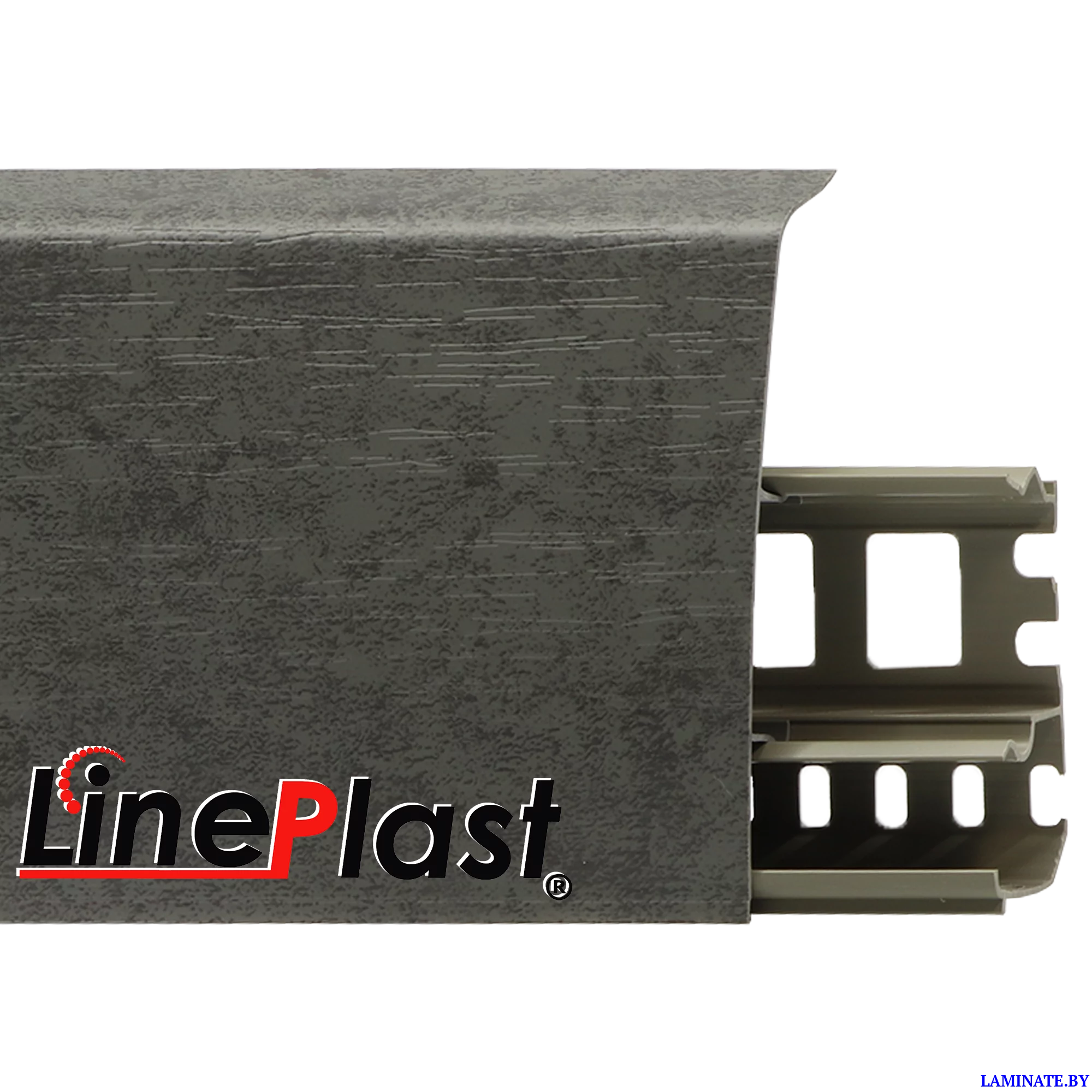 Плинтус LinePlast 85  Бетон Антрацит LS029