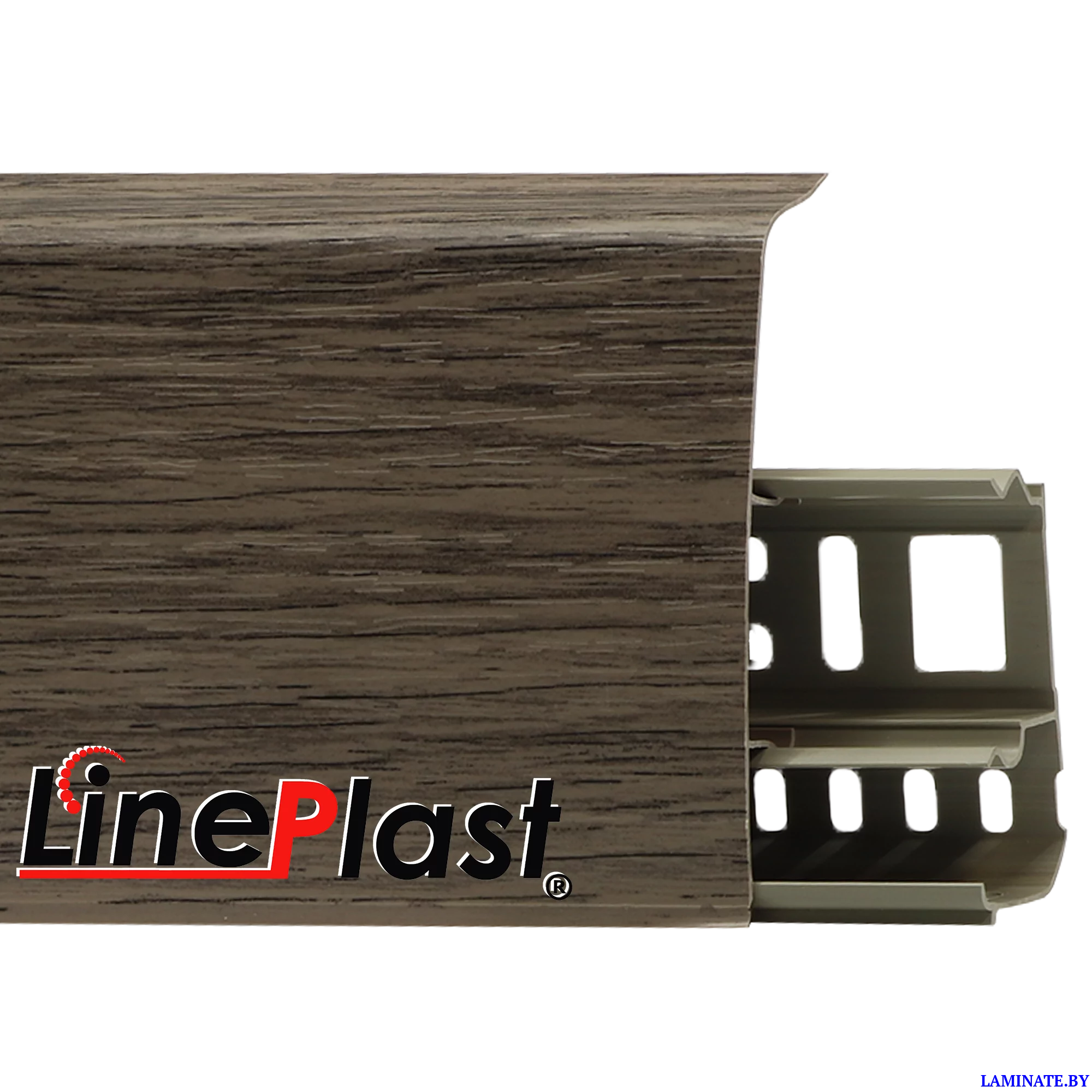 Плинтус LinePlast 85  Ясень Шимо темный LS022